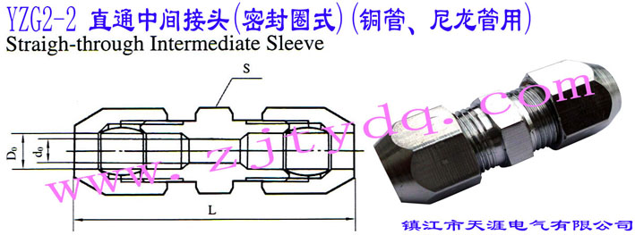 YZG2-2 ֱͨg^(ܷȦʽ)(~)Straight-through Intermediate Sleeve